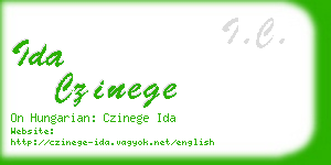 ida czinege business card